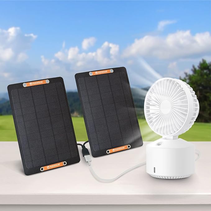 FlexSolar 2 Packs Mini USB Solar Panel Small 5V 6W Solar Chargers with High Performance Monocrystalline for CameraWater PumpSmall FanBicyclePower BankCamping Lanterns