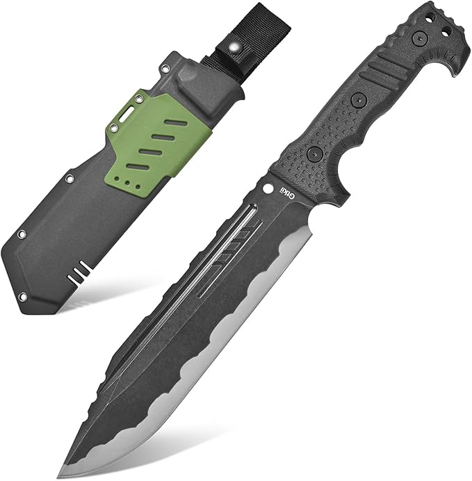 Gtkii GTK36 Fixed Blade Knife DC53 Steel Blade Full Tang Nylon Fiberglass Handle Massive EDC Fix Knifes for Camping Hunting Bushcraft
