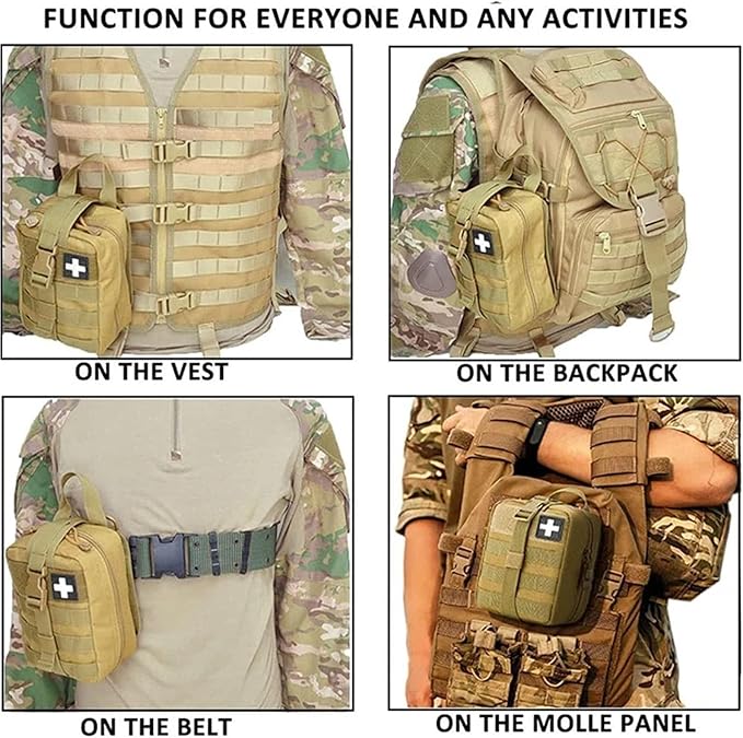 Tactical Hunting Molle Pouch Outdoor Survival Emergency Medical Kit Waist Pack Bag First Aid Kit Hiking Accessories