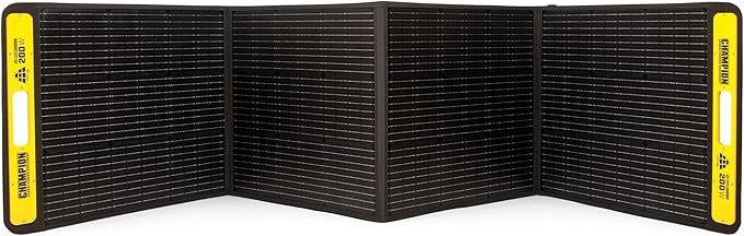 Champion Power Equipment 201247 200-Watt Portable Foldable Solar Panels with Extension Cable and Kickstand