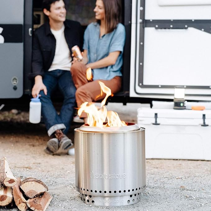 Solo Stove Ranger Amazon Exclusive Fire Pit Bundle | Portable &amp Smokeless | Includes Stand Lid &amp Shelter | Ideal for 2–4 People | Stainless Steel 15x15 22lbs