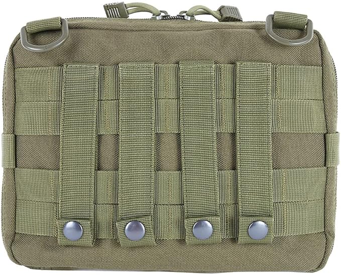 Tactical First Aid Kit 1000D Pouch Emergency Survival Gear Bag Backpack Attachment Medical Pocket Tool for Military Camping Outdoor Travel Hiking Camping Khaki