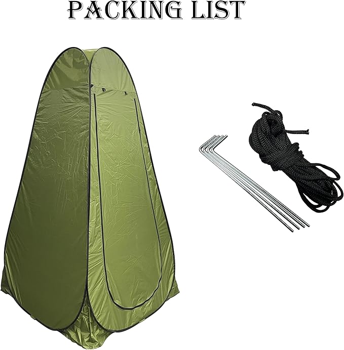 Portable Outdoor Waterproof Tent Instant Setup Shelter for Changing Room Shower Toilet Fishing with Skylight