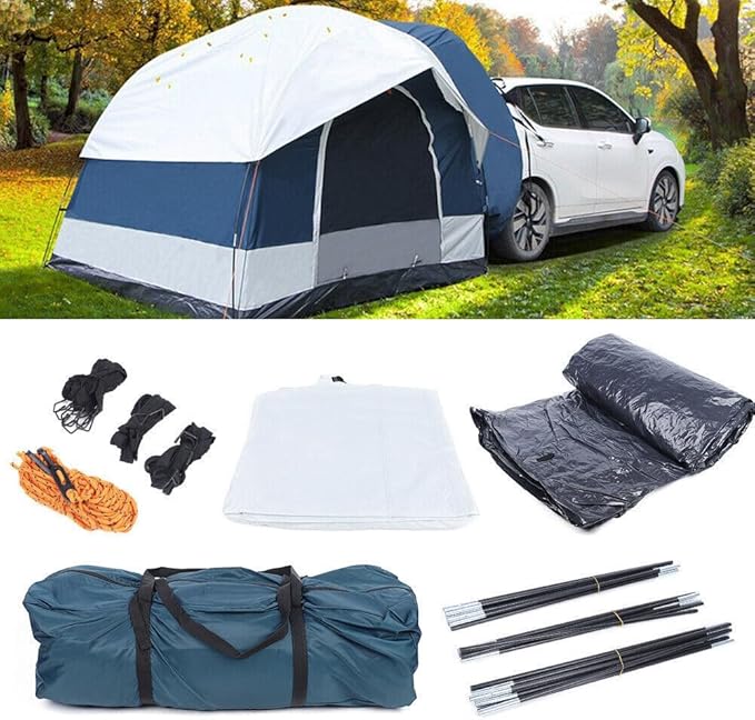 Universal Car SUV Tent Travel Camping Shelter Awning Rooftop Outdoor Sunshade for Mountaineering Fishing Wild Survival Adventure 250cm*250cm