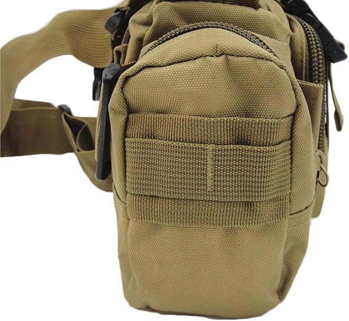 DLP Tactical Compact Range Bag/MOLLE Compatible EDC Bug Out Bag/Waist Pack (Coyote)