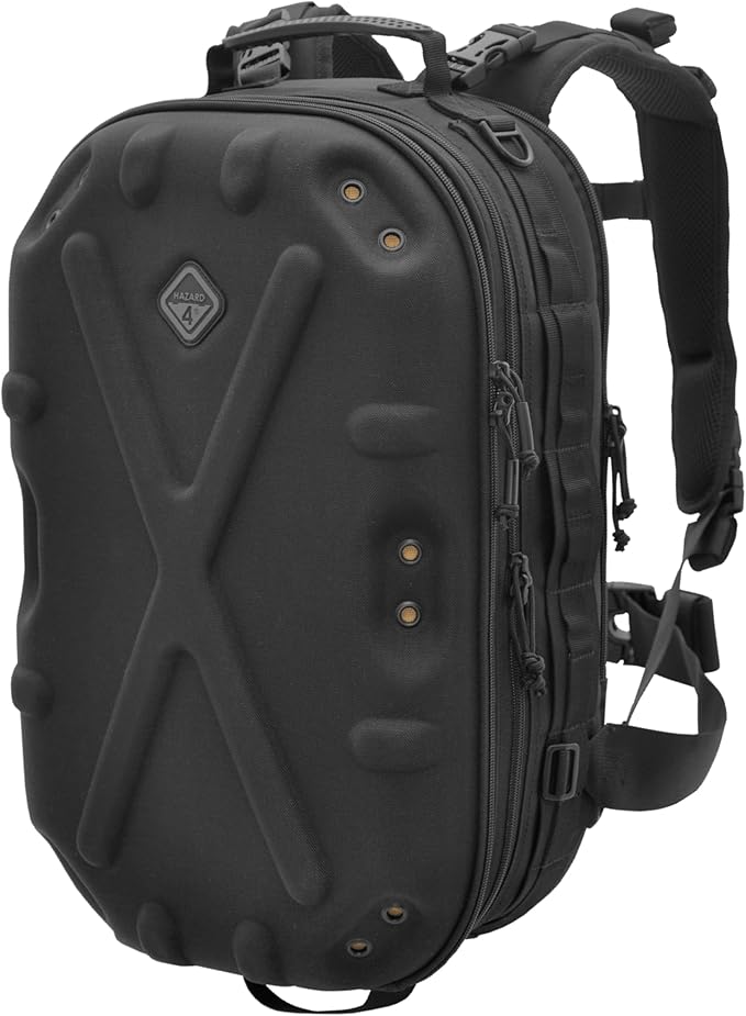 HAZARD 4 Pillbox™ Tactical Backpack – Heavy Duty Military Survival Pack for Men and Women – EDC Rucksack for Laptop Motorcycle Outdoor Bug Out Gym Range Travel and Camping – 29.5 Liter Black
