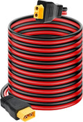 Ansoufien 10AWG XT60 Extension Cable 20FT XT60 Cable with Male to Female Connector for Portable Power Station Solar Panel RC Battery
