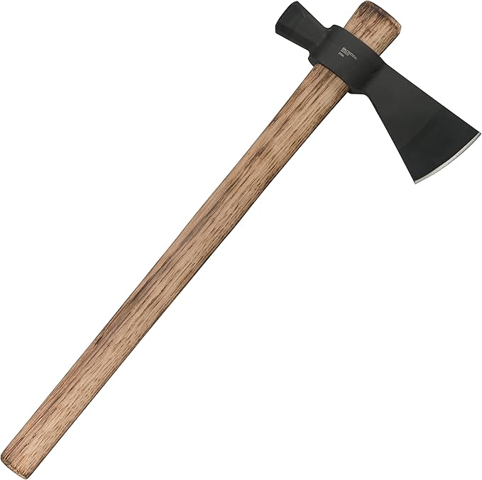 CRKT Chogan Hammer T-Hawk: Outdoor Camping Axe with Hammer Poll Forged Carbon Steel Head Tennessee Hickory Wooden Handle 2724
