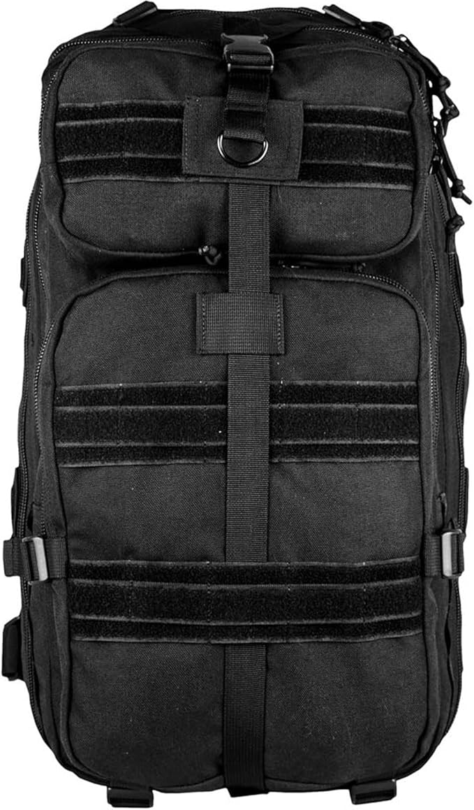 FOX OUTDOOR PRODUCTS Stryker Transport Pack | 48L MOLLE Tactical Backpack w/Organizer Pockets Gear Straps Black 12 x 10 x 22