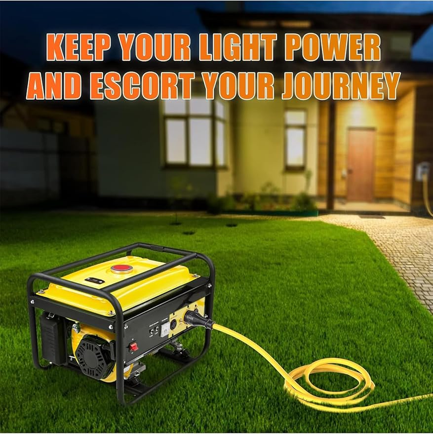 E-SDS 50 Amp Generator Cord and Power Inlet Box Waterproof Kit 125/250 Volt 50 Amp Inlet Box with 15FT NEMA14-50P/SS2-50R Extension Cord for RV Camper and Generator to House