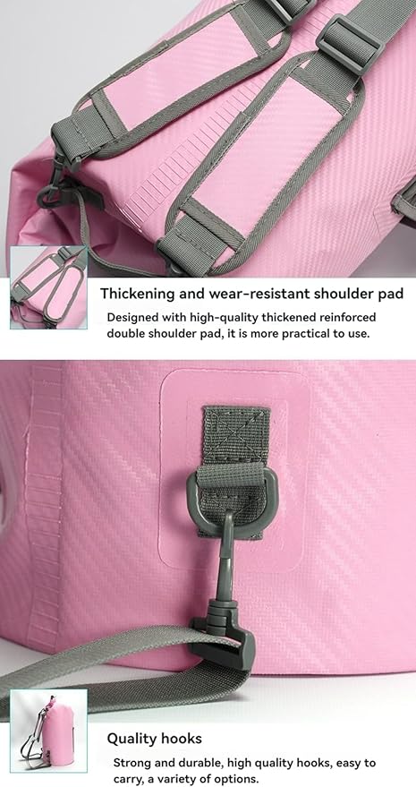 Handheld Bucket Bag Carbon Fiber Waterproof Sack for Beach Rafting Swimming Outdoor Backpacking Adventure Gear (20 L(5.3 gal))