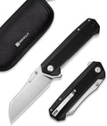 SENCUT Draxor Folding Pocket Knife for EDC Camping Knife with 3.7'' 9Cr18MoV Blade &amp G10 Handle Gift for Men Women (Black)