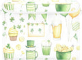 St. Patrick's Day Background Fabric Storage Bins with Lids and HandleFoldable Storage Bins with LidsCloset Organizers for Clothes Storage Room Organization Office Storage Chest Organizer