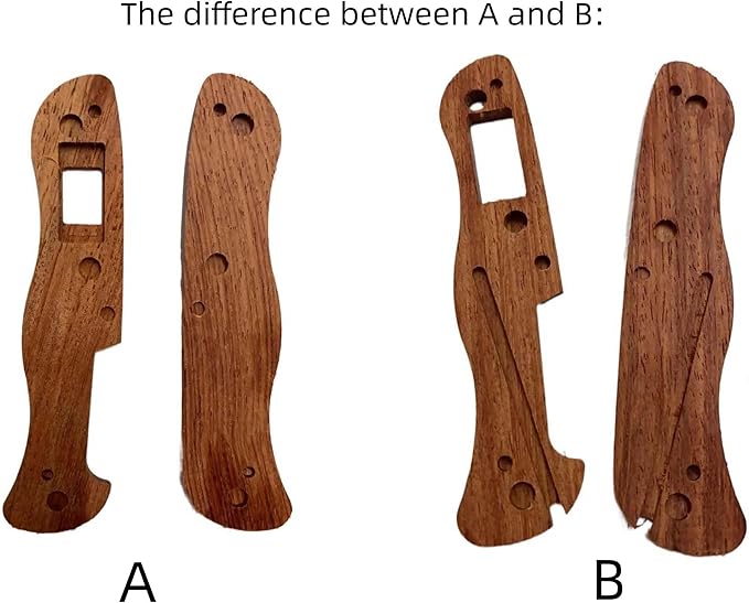 1 Pair Wooden Scales Handle Fits for 111MM Knife Handle Patch DIY Replacement