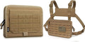 WYNEX Tactical Folding Admin Pouch Molle Tool Bag Utility Organizer EDC Medical Bag Pouches Tactical Chest Rig Bag of Laser Cut Design Molle Chest Bag Chest Pack for Men