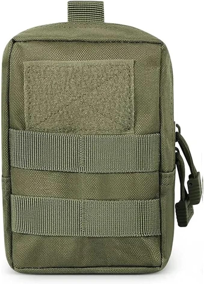 Tactical Molle Pouch Waist Fanny Pack Mobile Phone Pouch Multi-Purpose Utility Tool Pouch Carabiner Hunting Accessories(Green)