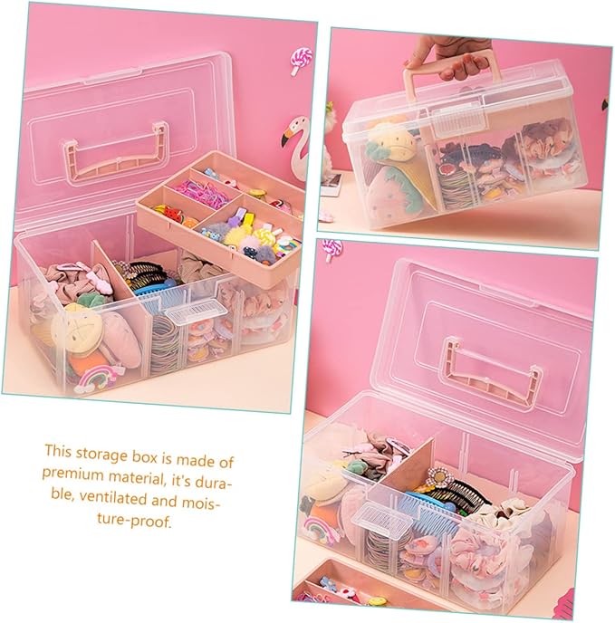 Cabilock Storage Bins Lid Multipurpose Storage Box Handle Lid Pantry Storage Organizer