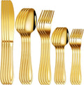 20-Piece Stainless Steel Flatware Set - 18/10 Rustproof Silverware for 4 (5-Piece Setting) | Dishwasher Safe Ergonomic Grip | Wedding &amp Household Cutlery Set in Gift Box
