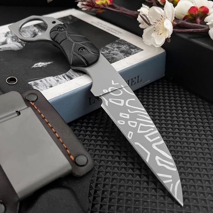 Fixed Blade Knife Full Tang 7Cr13Mov Blade G10 Handle Claw Knife for Outdoor Camping Survival Hiking EDC Tool with Sheath