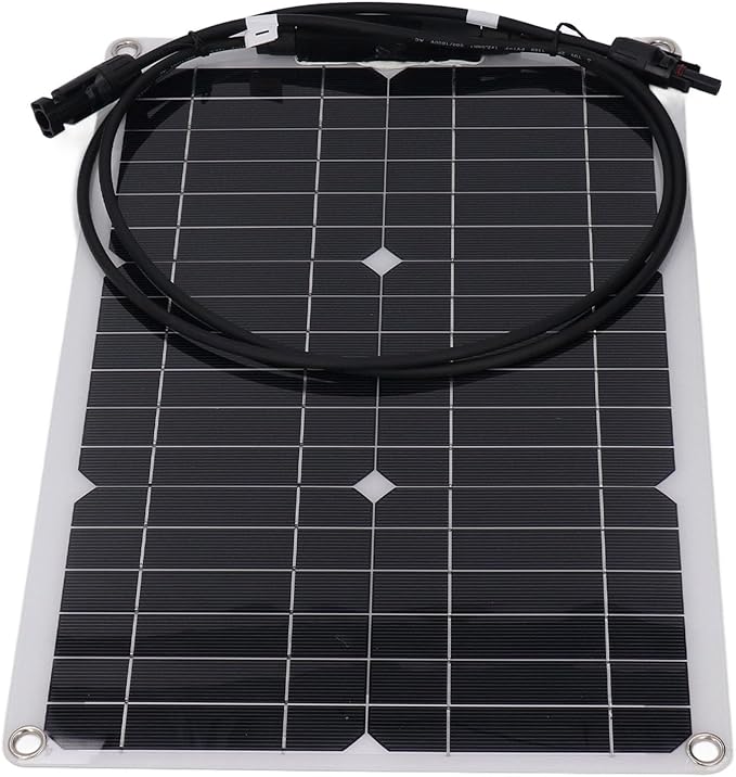 20W 18V Flexible Solar Panel Monocrystalline Solar c harge Board for 12V Battery Security Camera System Marine RV Cabin Van Car Compact and Lightweight