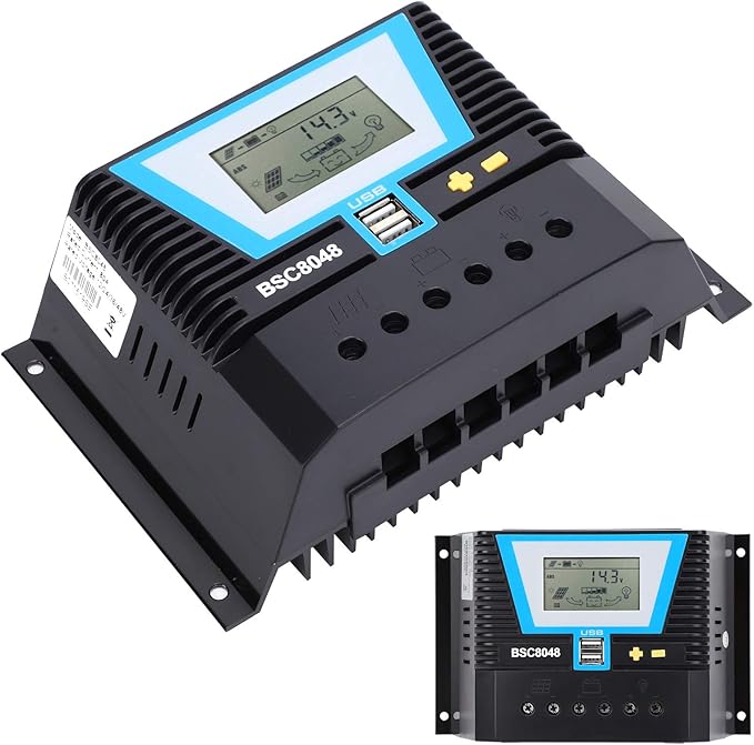 Fydun BSC8048 Solar Controller  for Variety Batteries 80A 12V 24V 36V 48V Energy Controllers Charging Control Parameter LCD Display Panel Regulator