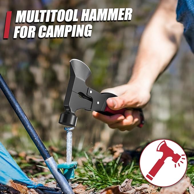 15 in 1 Multitool Axe Hatchet Valentines Day Gifts for Him Adults Camping Accessories Survival Gear Multi Tool for Camping Hiking Survival Cool Gadgets Gifts for Men Husband Boyfriends