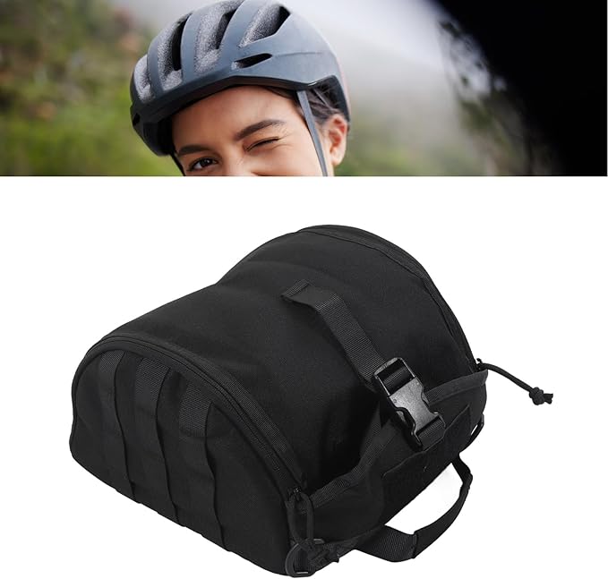 Tactical Helmet Bag PackCamping Helmet Bag Canvas Scratch Prevention Adjustable Helmet Storage Bag for Hard Hats Helmet Khaki