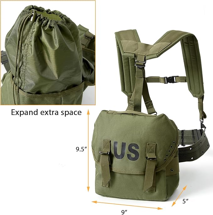MT Multipurpose Military Alice Butt Pack Molle Webbing Sling Bag for Daily Commuter Backpack Olive Drab