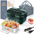 DUPASU Electric Lunch Box Food Warmer: 100W Heated Lunch Box for Adults 1.8L Portable Fast Heating Lunchbox Food Heater for Car Truck Work Travel Lonchera Elctrica 12/24V/110-230V