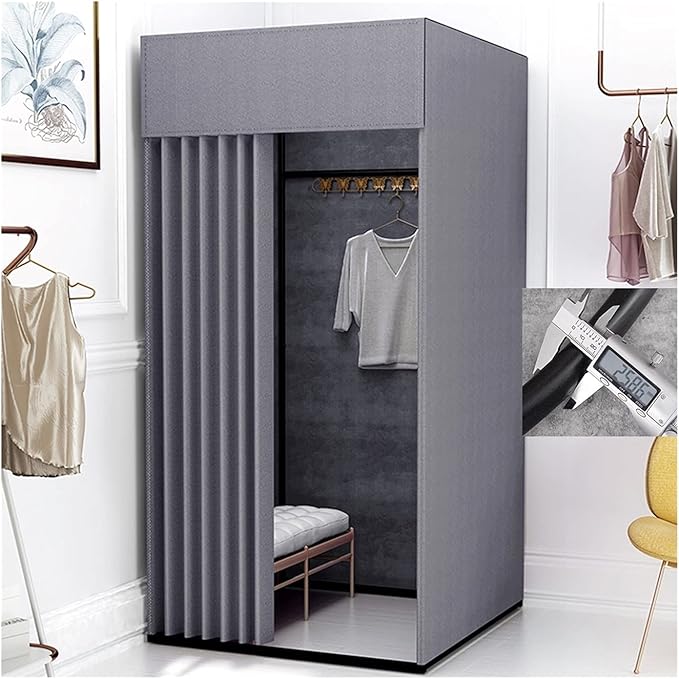 Motive Fitting Room Portable Camping Shower Locker Room Adding Thick Padded Pipe Load 120kg Used in Clothing Stores Office Outdoor Camping Shower Bathroom Locker Room (A 100x100x200cm)