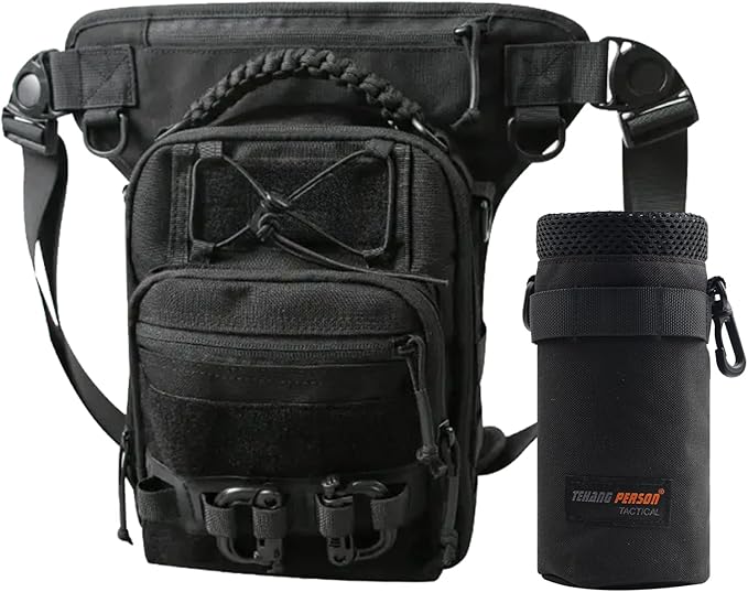 Tactical Dropper Leg Waist Pack Multi-Purpose Waterproof Outdoor Camping ECD Toolkit for Urban Commuting Camping and Fishing
