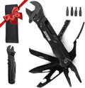 19-in-1 Multitool Wrench – Stainless Steel Adjustable Wrench with Pliers Knife Wire Cutter Saw Screwdrivers – Compact EDC Pocket Tool for Camping DIY Repairs Gift for Men