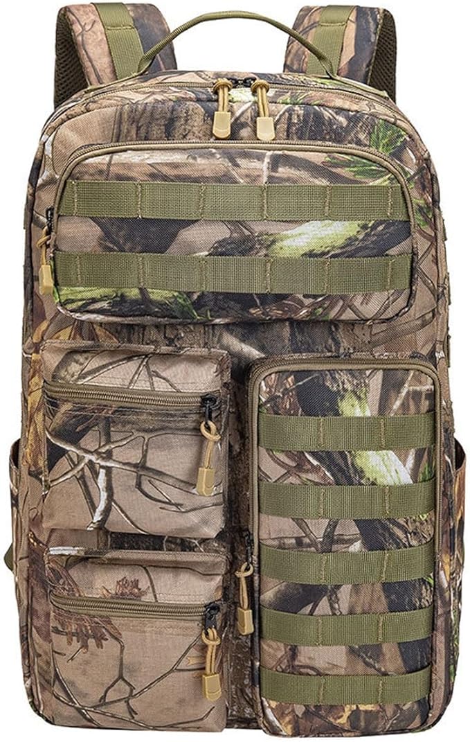 EUNOGO Hunting Backpack Camo Hunting Backpacks &amp duffle Bags Water resistant for Camping Hiking-30L(Green)