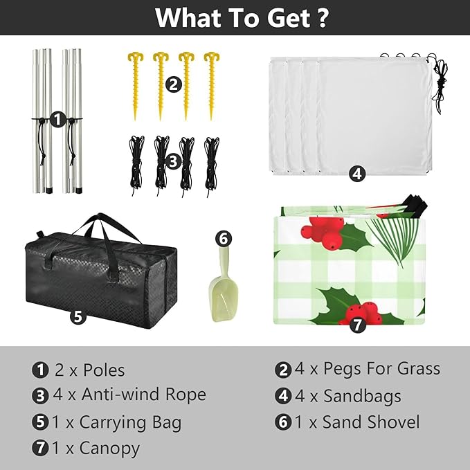 Beach Canopy with Windproof Ropes &amp Sandbags Beach Tent Sun Shade Sun Shelter for Camping Trips Fishing Backyard Fun or Picnics Cherry