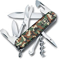 Victorinox Climber Swiss Army Knife 14 Function Swiss Made Pocket Knife with 2 Blades Corkscrew and Screwdriver - Camouflage