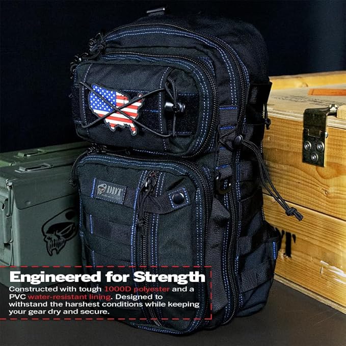 DDT Death Dealer Tactical Assassin Sling Bag Color Blueline