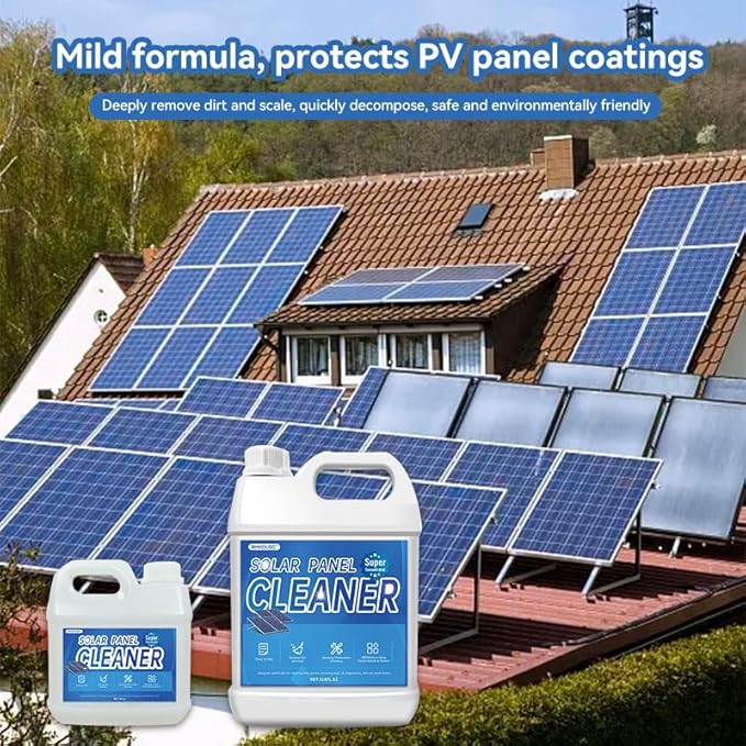 Solar Panel Cleaner Super Industrial Grade Concentrated Solar Panel Cleaning - Fast Dry Remove DirtDustDroppingsOilsFingerprintsWater Spots (1 KG)