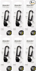 Nite Ize DoohicKey Key Tool Black Steel Keychain Multi-Tool w/Key Clip (6-Pack)