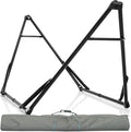 Tranquillo Unity Adjustable Hammock Stand 800 lbs Capacity Steel Double Hammock Stand for 2 Persons Premium Pre-Assembled Stand for Indoor Outdoor Frame Black