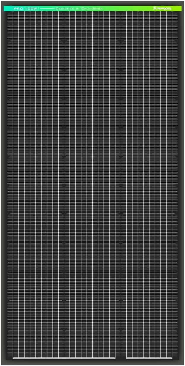 Newpowa PRO 100 Watt 12 Volt Monocrystalline 100W 12V Solar Panel 9 busbar PV Module High Efficiency Mono Module RV Marine Boat Off Grid