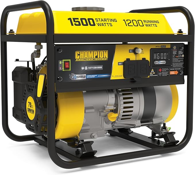 Champion Power Equipment 1500-Watt Portable Generator with CO Shield