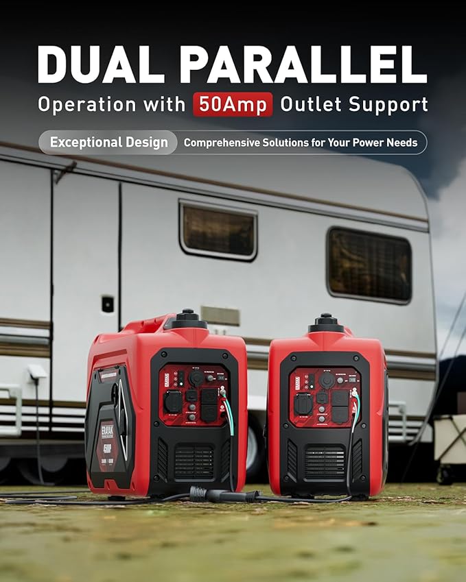 ERAYAK 4500W Portable Inverter Generator for Home Use Super Quiet Small Generator for Camping Outdoor Emergency Power Backup Gas Powered Engine ECO Mode EPA Compliant