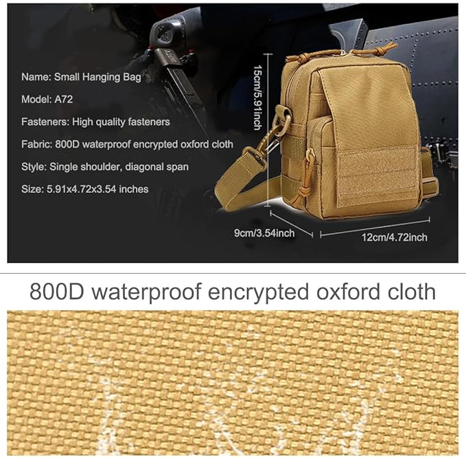 Small Canvas Messenger Bag Tactical Shoulder Bag Crossbody Casual Pack Waist Pack (Jungle Digital)