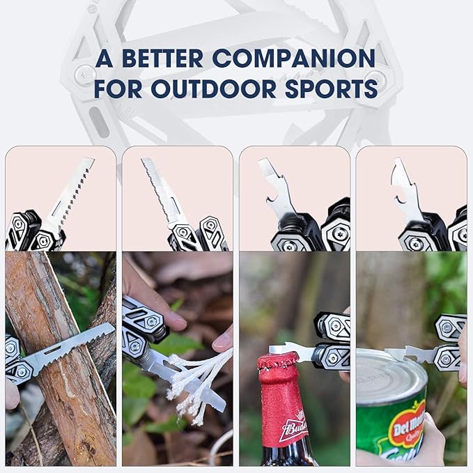 BIBURY Multi Tool &amp Utility Knife Set 21 in 1 Portable Multitool Folding Box Cutter Quick Change Blade Pocket Knife Pliers Tools for Outdoors Camping Fishing Hiking Home Repairs and Surviv