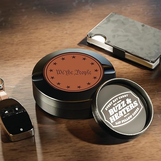 Brotherhood Metal Container for Zyn | Metal Holder for Zyn | Metal Can for Zyn | Metal Container for Zyn Holder | Metal Pouch Cans for Zyn | Metal Pouch for Zyn | We The People Tan