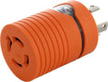 AC WORKS 30Amp 4 Prong 125/250Volt L14-30P Locking Plug to L14-20R 20Amp 4 Prong 125/250Volt Locking Female Generator Adapter (Compact)