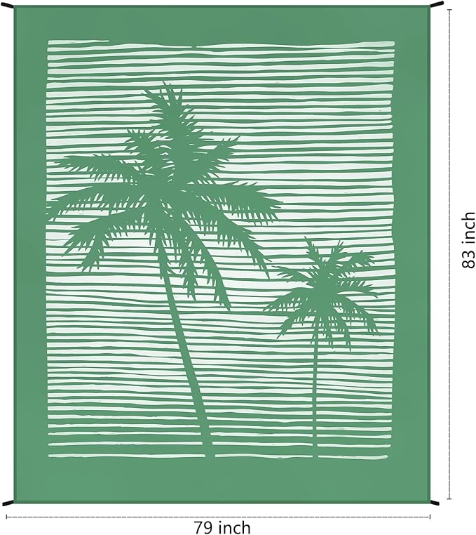 Beach Blanket Waterproof Sandproof Beach Mat 79 X 83/10'x9'for 2-8 Adults Quick Drying Outdoor Picnic Mat Beach Accessories for Travel Camping Hiking