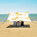 ALAZA Funny Cute Duck Beach Tent Sun Shelter Portable Canopy Sunshade for Outdoor Camping Picnics Backyard Fun 10x9 ft