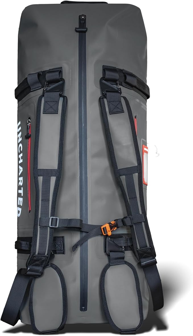 Uncharted Supply Co. The Vault Waterproof Duffel Bag - Airtight bag with Backpack Straps Carry-On Size Perfect for travel boating camping recreation. (Gunmetal 100L)