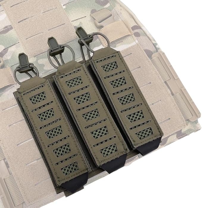 SINAIRSOFT Tactical Triple MP5 Mag Pouch Quick Pull Pistol Magazine Bag for Outdoor Vest Molle/Platform MP5 Pouch Holster